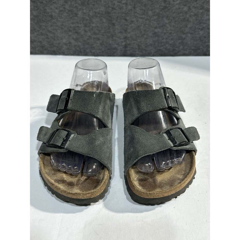 Birkenstock Betula Arizona Sandal Women Dark Grey Suede Leather  Size 38 Narrow - Picture 3 of 10